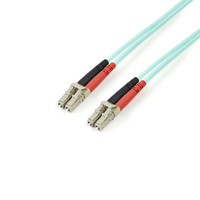 StarTech.com Fiber Optic Cable - 10 Gb Aqua - Multimode Duplex 50/125 - LSZH - LC/LC - 2 m~2m (6ft) LC/UPC to LC/UPC OM3 Multimode Fiber Optic Cable, Full Duplex 50/125µm Zipcor...