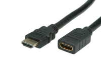 VALUE HDMI + Ethernet M/F 1 m HDMI kábel HDMI A-típus (Standard) Fekete