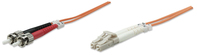 Intellinet 470445 câble de fibre optique 10 m LC ST OM2 Orange