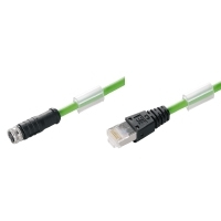 Weidmüller SAIL-M8BGRJ45-4S0.25UIE kabel sygnałowy 0,25 m Czarny, Zielony