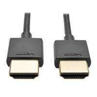 Tripp Lite P569-003-SLIM Cable HDMI Delgado de Alta Velocidad con Ethernet y Video Digital con Audio, Ultra Alta Definición 4K (M/M), 0.91 m [3 pies]