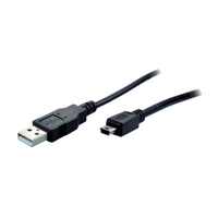S-Conn 14-16025 USB Kabel 1 m USB 2.0 Mini-USB B USB A Schwarz