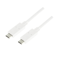 LogiLink CU0131 kabel USB 1 m USB 3.2 Gen 2 (3.1 Gen 2) USB C Biały