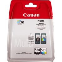 Canon PG-560/Cl-561 tintapatron 2 dB Eredeti Standard teljesítmény Fekete, Cián, Magenta, Sárga