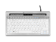 BakkerElkhuizen S-board 840 teclado USB QWERTY Inglés del Reino Unido Gris claro, Blanco