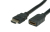 VALUE HDMI + Ethernet M/F 1 m cavo HDMI HDMI tipo A (Standard) Nero