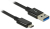 DeLOCK 1m USB 3.1 Gen 2 Type-C/Type-A USB-kabel USB 3.2 Gen 2 (3.1 Gen 2) USB A USB C Zwart