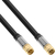 InLine Premium SAT-Kabel, 4x geschirmt, 2x F-Stecker, >110dB, schwarz, 1m