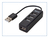 iggual HUB-A-4p USB 2.0 480 Mbit/s Negro
