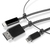 Lindy 38304 Videokabel-Adapter HDMI Typ A (Standard) DisplayPort + Mini DisplayPort + USB Type-C Schwarz