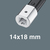 Wera 7781 Torque wrench end fitting Ezüst 36 mm 1 db