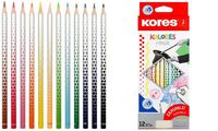 Kores Crayon de couleur "KOLORES Magik" effaçable,étui de 12 (5693315)