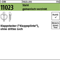 DIN 11023 Klappstecker 4,5 x 42 gal Zn, ähnl. DIN 11023 gal Zn VE=S