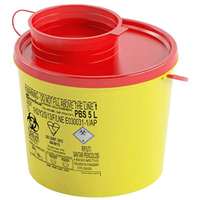 Kanülenabwurfbehälter PBS 5 l rund gelb/rot 1 Stück, 5 l