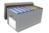 ELBA tric Archivbox Maxi, zur Archivierung und zum Transport von Hängeregistraturen oder Ordnern, grau/weiß, automatische Montage