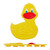 Relaxdays Badewannen Sticker Kinder, 5er Set, Tier-Design Ente, mit Saugnäpfen, Wanne & Dusche, Anti Rutsch Pads, gelb