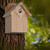 Relaxdays Nistkasten für Vögel, zum Aufhängen, unbehandeltes Holz, Einflugloch in vers. Größen, HBT: 25x19x16 cm, natur