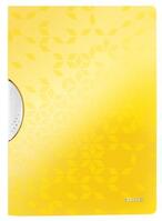 LEITZ Chemise à clip COLORCLIP WOW en polypropylène opaque 5/10ème. Coloris jaune