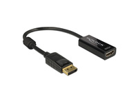 Adapter Displayport 1.2 Stecker an HDMI Buchse, 4K Passiv, schwarz, 0,2m, Delock® [62609]