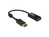 Adapter Displayport 1.2 Stecker an HDMI Buchse, 4K Passiv, schwarz, 0,2m, Delock® [62609]