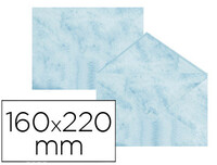 Sobre Fantasia Marmoleado Azul 160X220 mm 90 Gr Paquete de 25