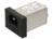 IEC-Stecker-C14, 50 bis 60 Hz, 3 A, 250 VAC, 1.6 mH, Flachstecker 6,3 mm, 8843.8