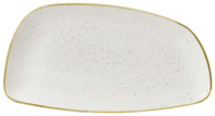 Chefs Geo Platte Stonecast Barley White; 18.5x35 cm (LxB); weiß/braun;
