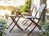 Outdoor Bistro-Set Romalia 5-tlg.; Sitz anthrazit, Gestell braun