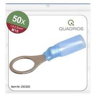 Quadrios 23C525 Gyűrűs kábelsaru Keresztmetszet (max.)=2.5 mm² Lyuk Ø=10.5 mm Részlegesen szigetelt Kék 50 db