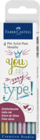 Pitt Artist Pen Metallic 1.5 Tuschestift, 4er Etui
