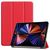 Cover for iPad Pro 12.9" 2021 For iPad Pro 12.9-inch 5th Gen (2021) Tri-fold Caster Hard Shell Cover with Auto Wake Function - Red Tablet-Hüllen