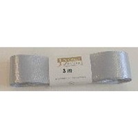 Doppelsatinband, 25mmx3m, silber GOLDINA 1172025051503