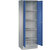 Armario de almacenamiento CLASSIC con zócalo y puertas batientes que cierran al ras entre sí, 1 compartimento, anchura de compartimento 600 mm, aluminio blanco / azul genciana.