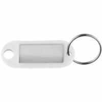 Schlüsselanhänger Kunststoff VE=10 Stück weiß