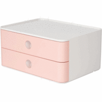 Schubladenbox Smart-Box Allison 260x195x125mm 2 Schübe flamingo rose/snow white