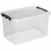 Aufbewahrungsbox mit Deckel 72 Liter Kunststoff 400x600x420mm transparent