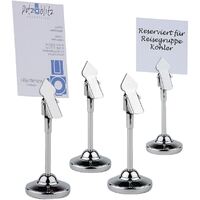 APS Table Number Grips Made of Stainless Steel 4"/ 105mm with 20 Blank Cards