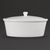 Olympia Whiteware Oval Casserole Dish in White - 262x188x155mm - 2.2L