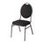 Bolero Banquet Chairs Grey & Black - Steel & Polyester - Oval Back - Pack of 4