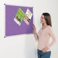 Eco-colour® premium fire resistant noticeboard with aluminium frame