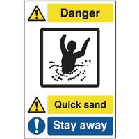 Quick sand stay away sign