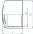 Zeichnung: PVC-Verschlusskappe mit Klebemuffe