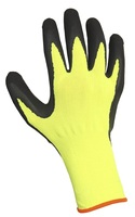 Kesztyű Palawan Pi nylon latex, fluo sárga/fekete, 11