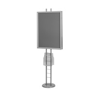Poster Display / Poster Stand "Tondo XL NG" with Leaflet Holder | 2-sided A1 (594 x 841 mm) 637 x 884 mm 574 x 821 mm A4 (210 x 297 mm)