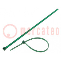 Kabelbinder; losmaakbaar; L: 195mm; W: 4,7mm; polyamide; 245N; groen