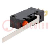 Microswitch SNAP ACTION; 5A/250VAC; 5A/30VDC; with lever; SPDT