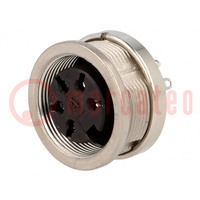 Connector: M16; contact; vrouwelijk; solderen; PIN: 5; 5A; 300V