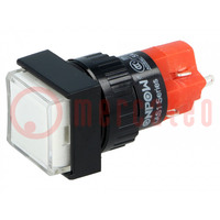 Switch: push-button; Pos: 2; SPDT; 3A/250VAC; 2A/24VDC; ON-(ON)