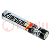 Battery: alkaline; 1.5V; AAAA; non-rechargeable
