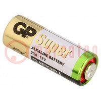 Battery: alkaline; 12V; 23A,8LR932; non-rechargeable; Ø10x28mm